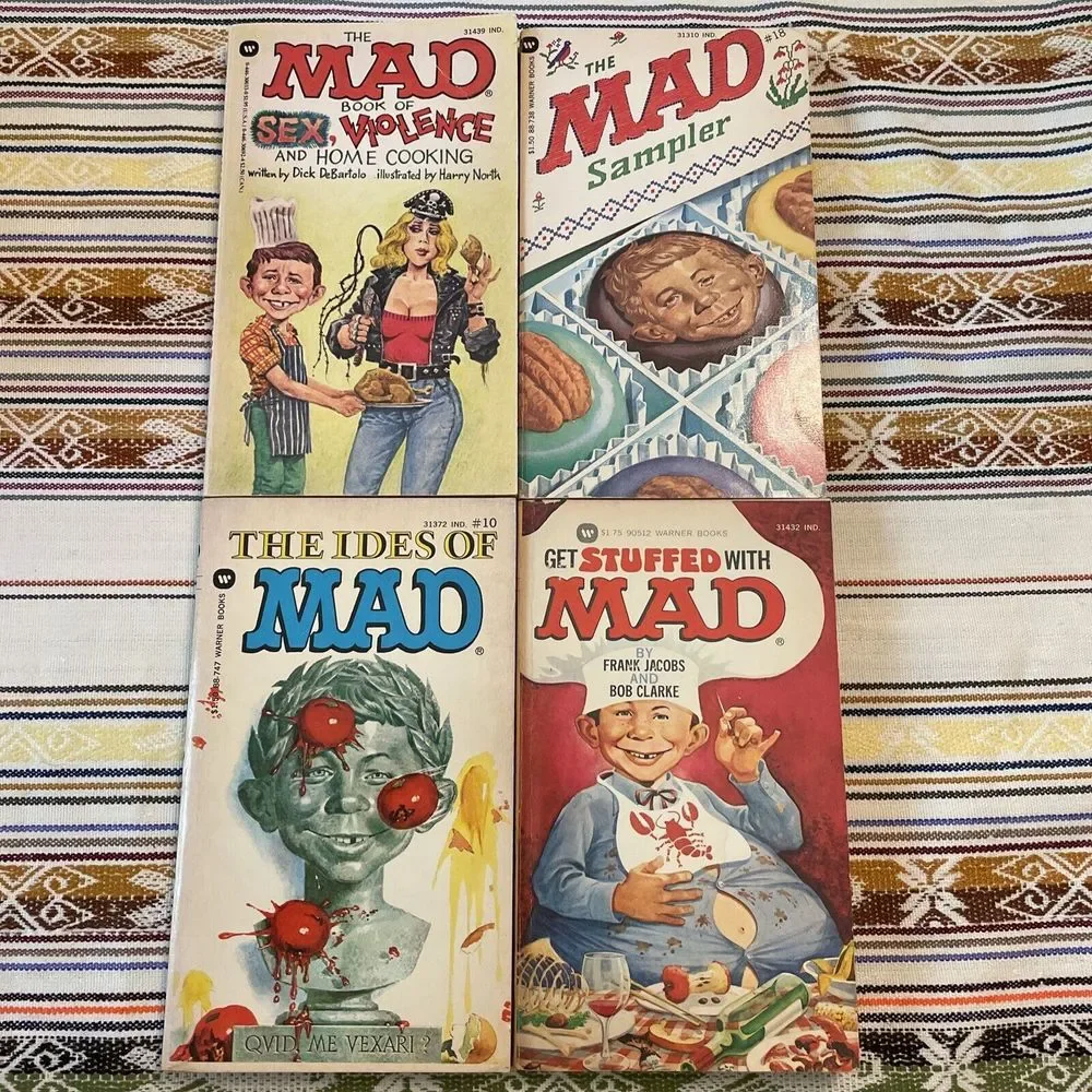 Vintage‎ Mad Magazine Paperback Lot 4 Books